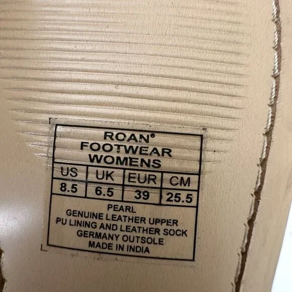 Roan by Bed Stu Pearl Gladiator Sandal Sz 8.5 Brown Leather Women’s Strappy NWOB - Picture 8 of 12